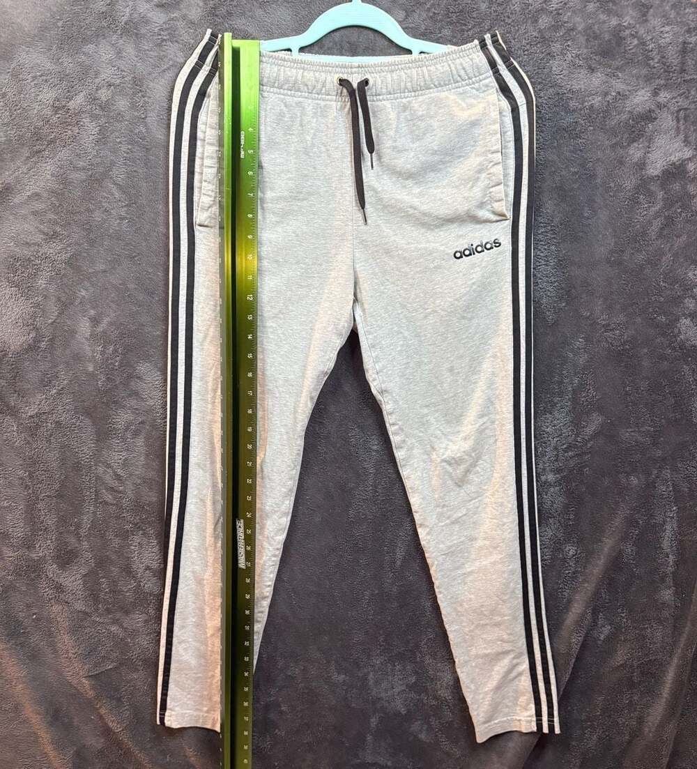 Adidas Sweatpants Size S Gray 3-Stripe Joggers